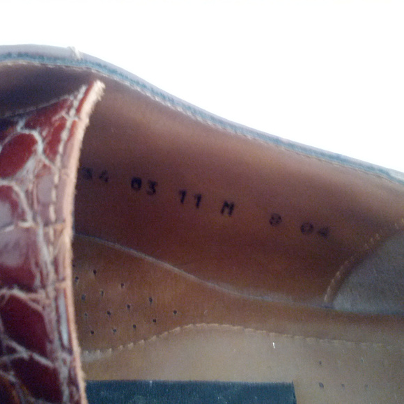 brown leather square toe men's lace tie shoes 11M - Picture 6 of 8